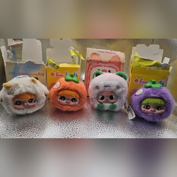 Baby Three Other - Yaya & Baby Three Plush Keychain Bundle (4 pcs) | Blind Box Designer Toys | Cute